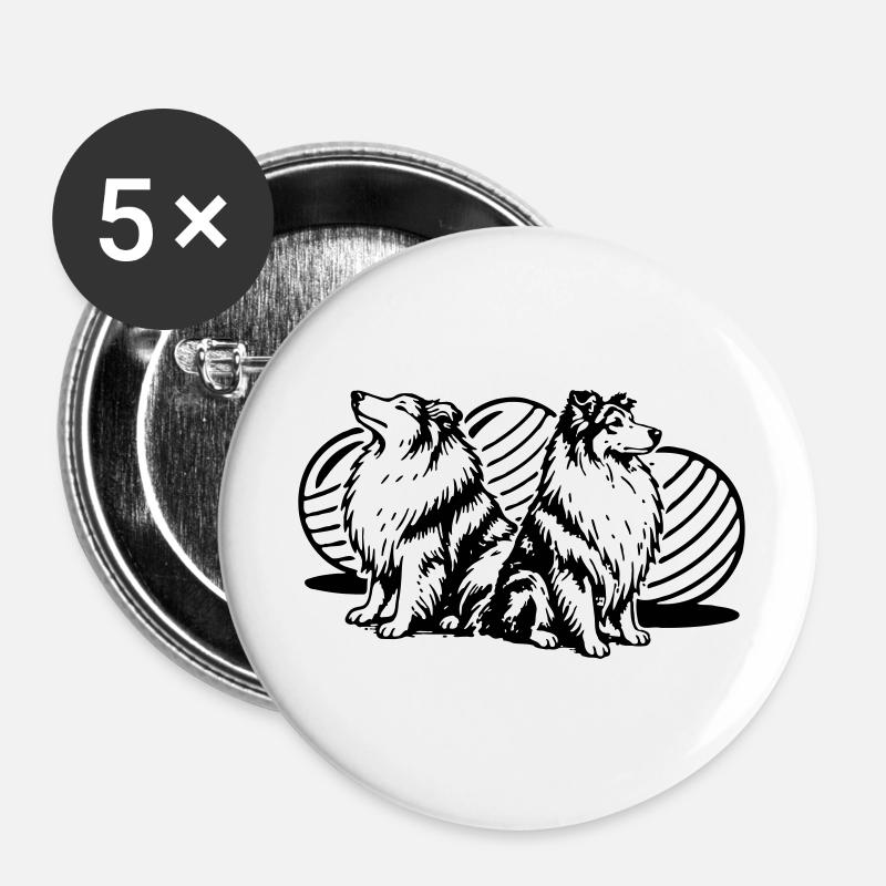 Driftball (colorable) - Buttons large 2.2''/56 mm (5-pack) - white