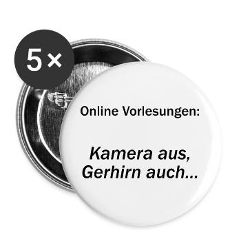 University Saying "Online Lectures" Gift, Students - Buttons large 2.2''/56 mm (5-pack) - white - Front
