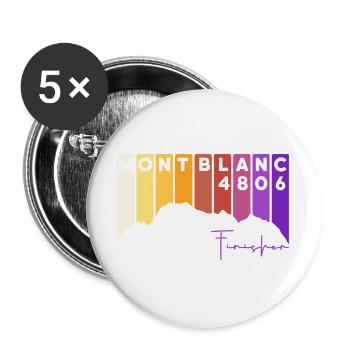 Mont Blanc Finisher Mountaineer Chamonix Montblanc - Buttons large 2.2''/56 mm (5-pack) - white - Front