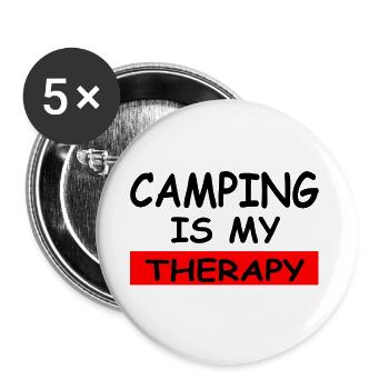 Camping - Buttons groß 56 mm (5er Pack) - Weiß - Vorne