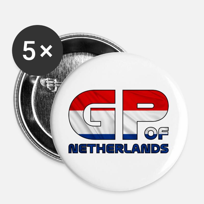 netherlands_gp - Buttons large 2.2''/56 mm (5-pack) - white