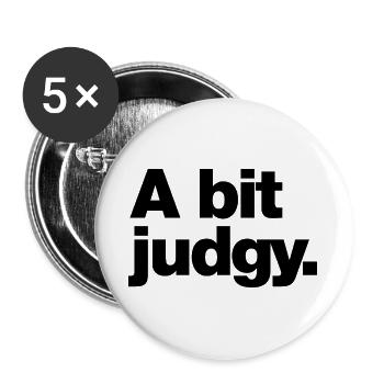 Un peu de jugement - Lot de 5 grands badges (56 mm) - blanc - Devant
