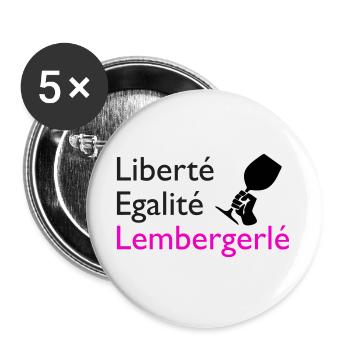 Liberté Egalité Lembergerlé - Buttons groß 56 mm (5er Pack) - Weiß - Vorne
