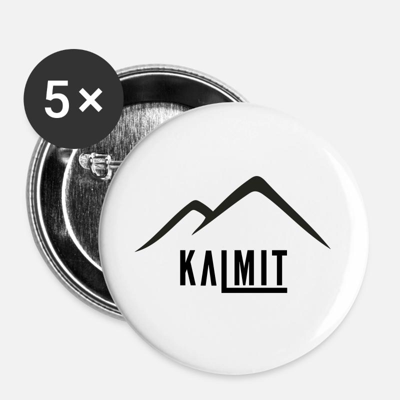 Mountain Silhouette Minimal Peak - Buttons large 2.2''/56 mm (5-pack) - white