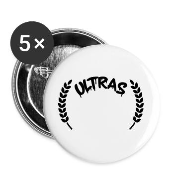 ultras_wappen_kranz - Buttons large 2.2''/56 mm (5-pack) - white - Front