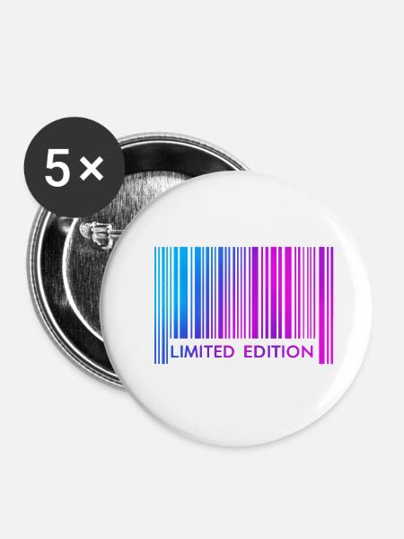 LIMITED EDITION - Buttons groß 56 mm (5er Pack) - Weiß
