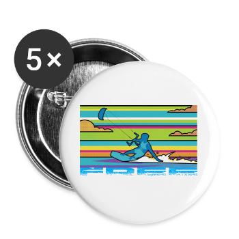 Kitesurf - Buttons large 2.2''/56 mm (5-pack) - white - Front
