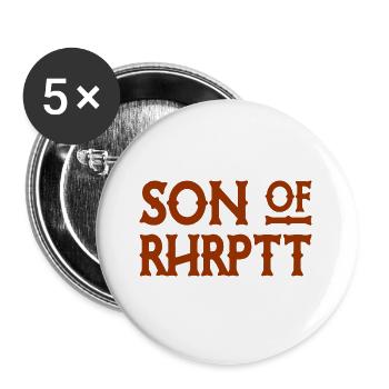 Son of Rhrptt - Ruhrpott - Zeche - Zollverein - Buttons groß 56 mm (5er Pack) - Weiß - Vorne