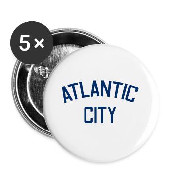 Atlantic City - Fondé en 1854 - New Jersey - États-Unis - Lot de 5 grands badges (56 mm) - blanc - Devant