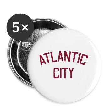 Atlantic City - Fondé en 1854 - New Jersey - États-Unis - Lot de 5 grands badges (56 mm) - blanc - Devant