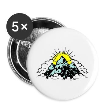 Mountains Alps Nature - Buttons large 2.2''/56 mm (5-pack) - white - Front