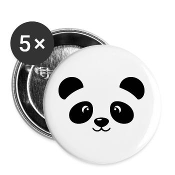 Panda | Big Face Costume Carnival Disguise - Buttons large 2.2''/56 mm (5-pack) - white - Front