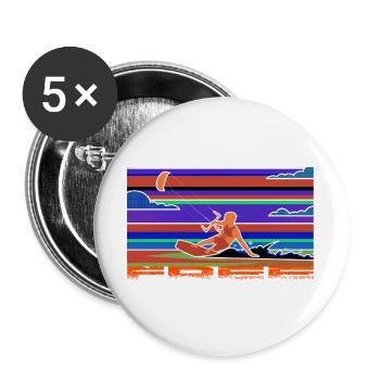 Kitesurf - Buttons large 2.2''/56 mm (5-pack) - white - Front