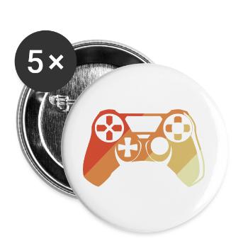Vintage Gamepad - Buttons large 2.2''/56 mm (5-pack) - white - Front