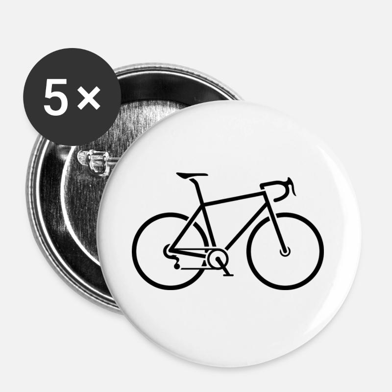 Racer - Buttons large 2.2''/56 mm (5-pack) - white