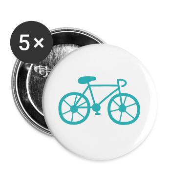 Bicycle Road Bike Mint Drawing Cycling Outdoor Fan - Buttons large 2.2''/56 mm (5-pack) - white - Front