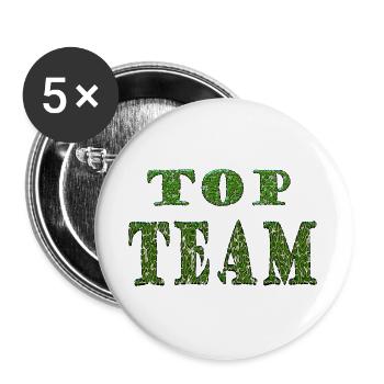 Top Team Grünes Mustertextur - Buttons groß 56 mm (5er Pack) - Weiß - Vorne