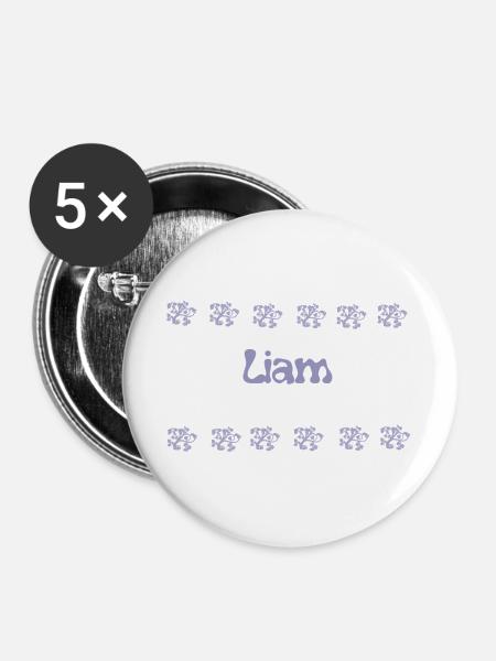 Liam Lavender Bubbles - Buttons groß 56 mm (5er Pack) - Weiß