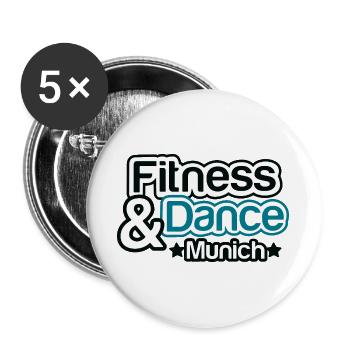 Mel_Logo_neu02_Black_Green_-1- - Lot de 5 grands badges (56 mm) - blanc - Devant