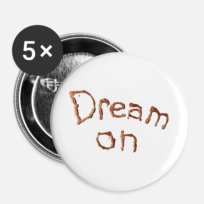 Dream on Copper Artwork - Buttons large 2.2''/56 mm (5-pack) - white