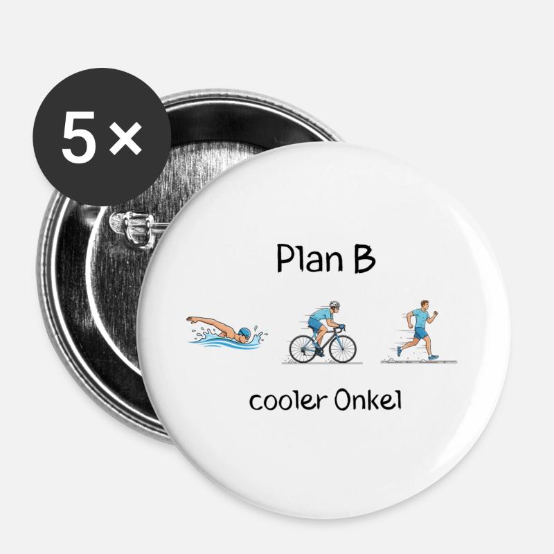 Cool Uncle - Buttons large 2.2''/56 mm (5-pack) - white