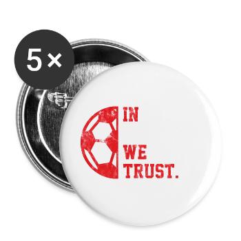 In Denmark we trust - Buttons large 2.2''/56 mm (5-pack) - white - Front