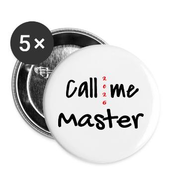 Master 2026 Graduation Graduation - Buttons large 2.2''/56 mm (5-pack) - white - Front