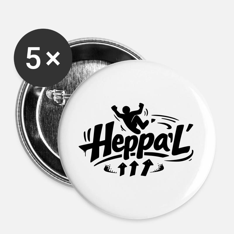 Heppal - Buttons groß 56 mm (5er Pack) - Weiß