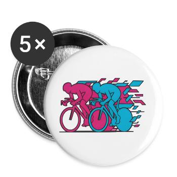 Bicycle Road Bike Cyclist Bike Sport Mountain Bike - Buttons large 2.2''/56 mm (5-pack) - white - Front