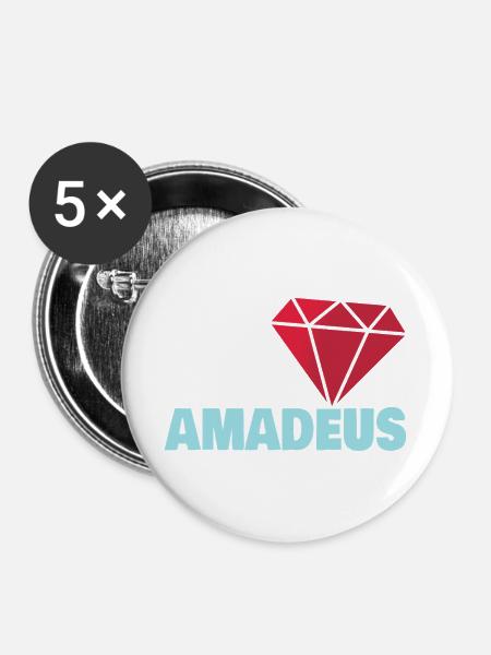 Amadeus - Buttons groß 56 mm (5er Pack) - Weiß