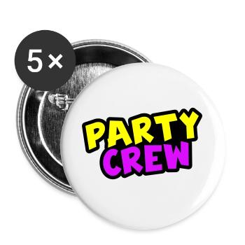 Équipe de fête - Lot de 5 grands badges (56 mm) - blanc - Devant