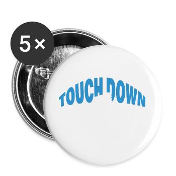 TOUCH DOWN - Buttons groß 56 mm (5er Pack) - Weiß - Vorne