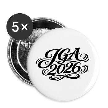Jga 2026 Bachelor Party - Buttons large 2.2''/56 mm (5-pack) - white - Front