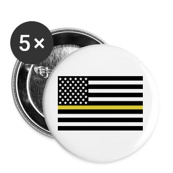 Dispatcher Yellow Line - Buttons large 2.2''/56 mm (5-pack) - white - Front
