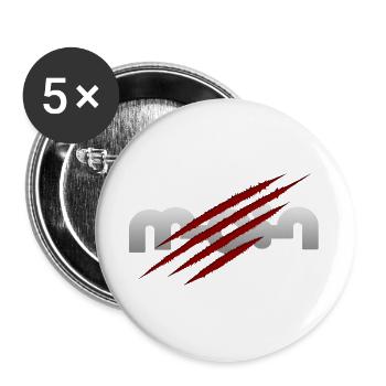 Moin - Buttons groß 56 mm (5er Pack) - Weiß - Vorne