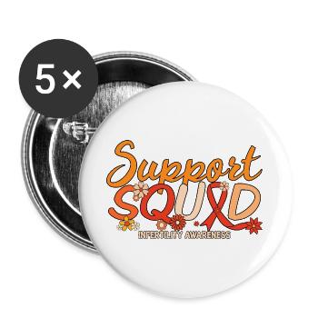 Support Squad IVF Infertility Awareness Month - Buttons large 2.2''/56 mm (5-pack) - white - Front