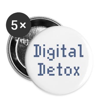Boîte à outils numérique Pixel Grid - Lot de 5 grands badges (56 mm) - blanc - Devant