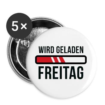 Freitag Laden - Buttons groß 56 mm (5er Pack) - Weiß - Vorne