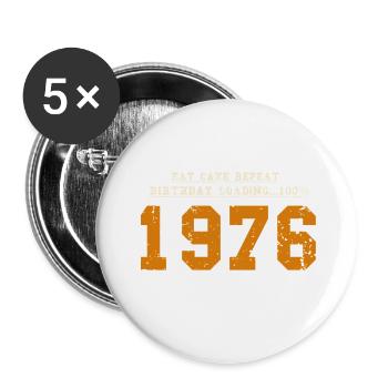 Original 50 Year Anniversary 1976 Party Gift - Buttons large 2.2''/56 mm (5-pack) - white - Front