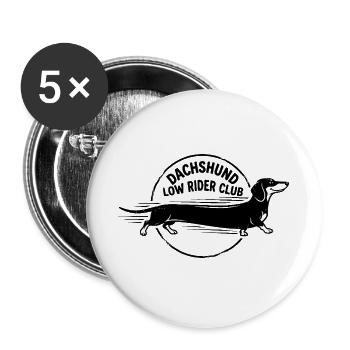 Dachshund Long Dog Club Design - Buttons large 2.2''/56 mm (5-pack) - white - Front