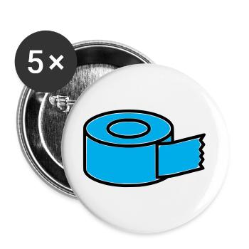 Tape Roll Comic - Buttons large 2.2''/56 mm (5-pack) - white - Front