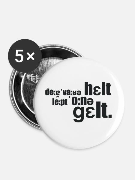 Der wahre Held - Buttons groß 56 mm (5er Pack) - Weiß