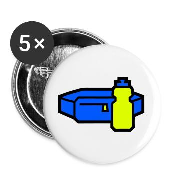 Practical Hydration Belt Runner - Buttons large 2.2''/56 mm (5-pack) - white - Front