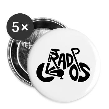 Bicycle - Never Wheelless - Buttons large 2.2''/56 mm (5-pack) - white - Front