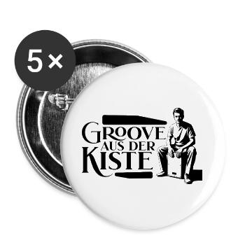 Cajon Groove Aus Der Kiste - Percussion - Buttons groß 56 mm (5er Pack) - Weiß - Vorne