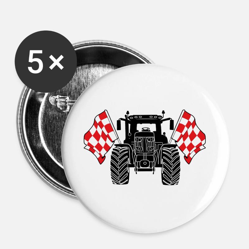 Brabant_Tractor_Pride - Buttons large 2.2''/56 mm (5-pack) - white