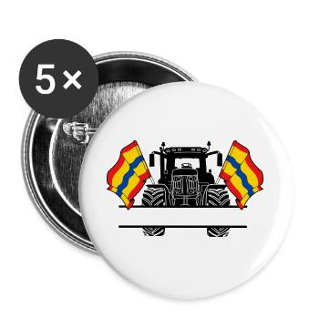 Overijssel_Tractor_Custom_Edition - Buttons groß 56 mm (5er Pack) - Weiß - Vorne