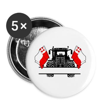 Utrecht_Tractor_Custom_Edition - Buttons groß 56 mm (5er Pack) - Weiß - Vorne
