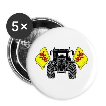 Sud Holland_Tractor_Pride - Lot de 5 grands badges (56 mm) - blanc - Devant