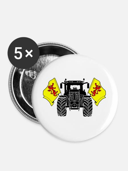 Süd Holland_Tractor_Pride - Buttons groß 56 mm (5er Pack) - Weiß